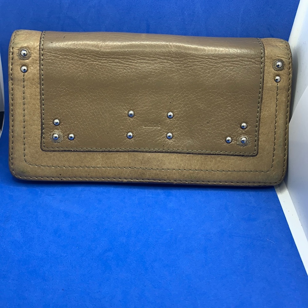 Chloe long leather wallet with lock‎ box color 2 color rivets